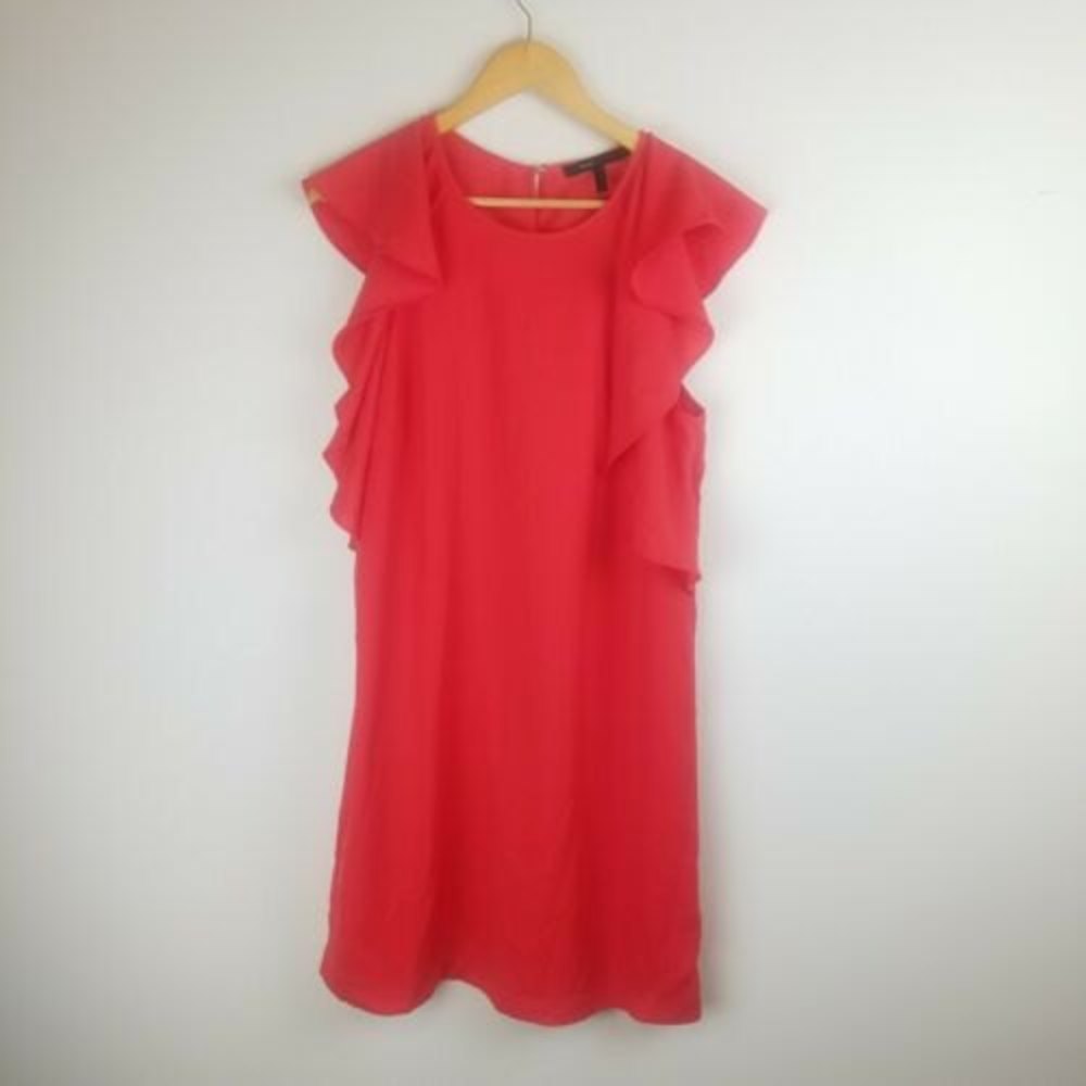 BCBGMAXAZRIA Orange PInk Shift Dress size small